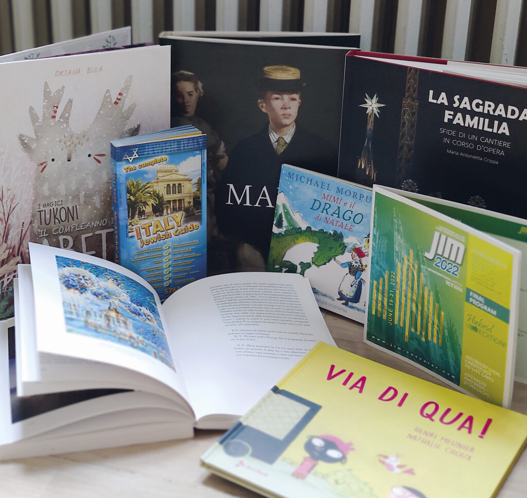 Insieme di libri realizzati da Alessandra Prina